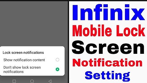 infinix mobile lock screen notification setting।how to hide/show lock screen notification in infinix