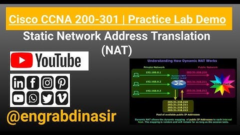 Static Network Address Translation (NAT) | Cisco CCNA 200-301 | Practice Lab Demo