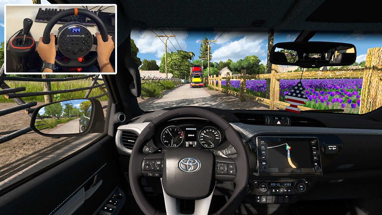 Toyota SW4 through Narrow Roads of Indonesia - Euro Truck Simulator 2 | Steering Wheel Gameplay