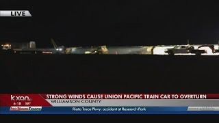 Union Pacific train derailed due to strong winds