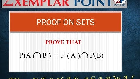 XI MATHS SETS PROOF P(A) intersection P (B)=P (A) intersection P(B) Lec-2