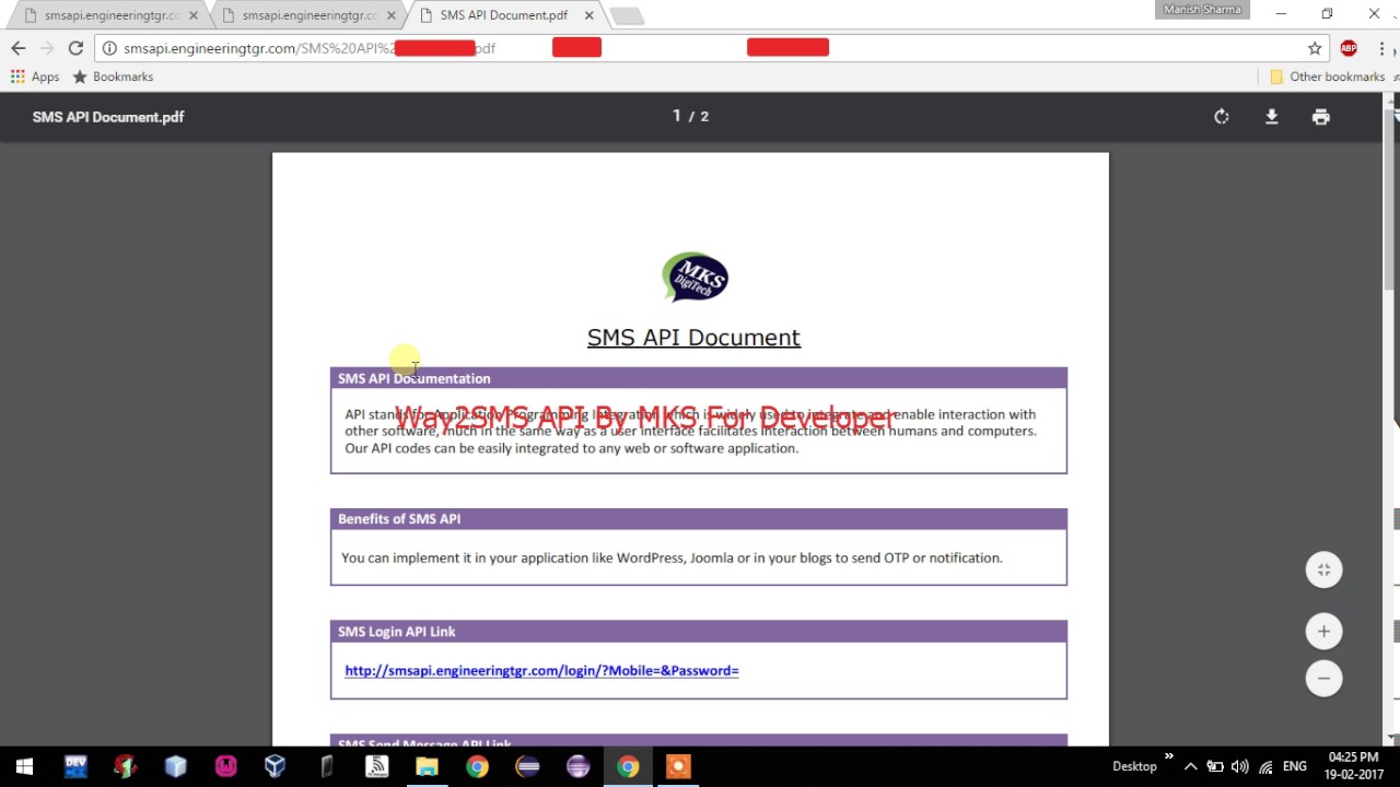 Way2sms Free way2sms API for Developer in 2017 - YouTube