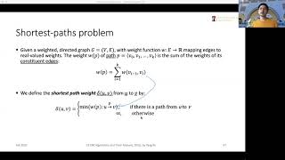 Graph algorithms (advanced): Single source shortest paths problem, relaxation operation