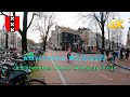 4K HDR  Amsterdam Canal walking tour City Center passing  Anna Frank House December Christmas 2020