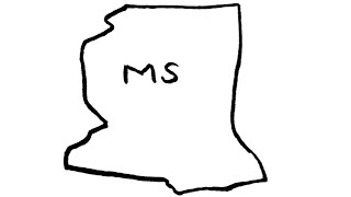 How to Draw Outline Map of Mississippi | A State of United States of America | @XYZArts007