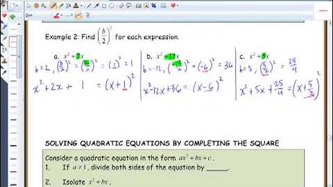 The Square Root Property and Completing the Square 11 1