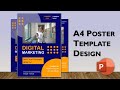 How to Make a Poster in PowerPoint | A4 Poster Template Design