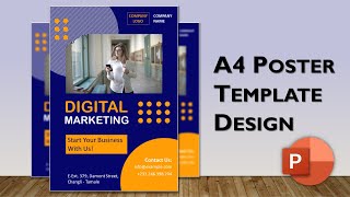 How to Make a Poster in PowerPoint | A4 Poster Template Design