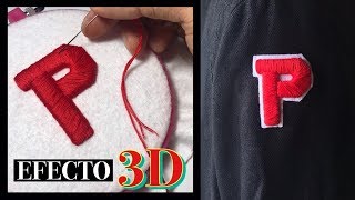 ¿CÓMO BORDAR LETRAS A MANO? [Bordado 3D] IDEAS PARA BORDAR a mano | Erick Polux