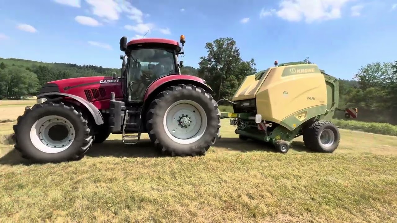 Case IH Maxxum 150 & Krone Swadro TS680 / Case IH Puma 165 CVX & Krone VariPack V190XC 3