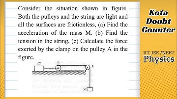 HCV: Consider the situation shown in figure Both the pulleys and the string are light and all the