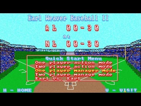 Earl Weaver Baseball 2 gameplay (PC Game, 1991)