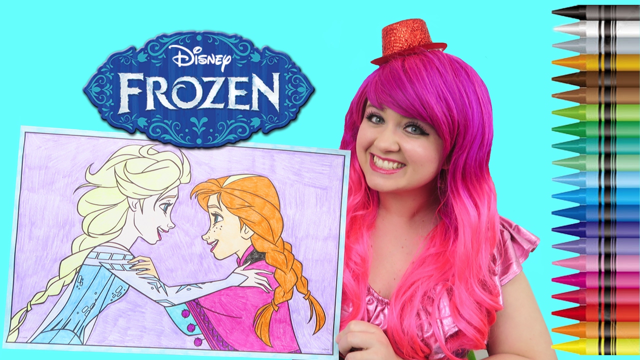 Coloring Anna & Elsa Frozen GIANT Coloring Book Crayola ...