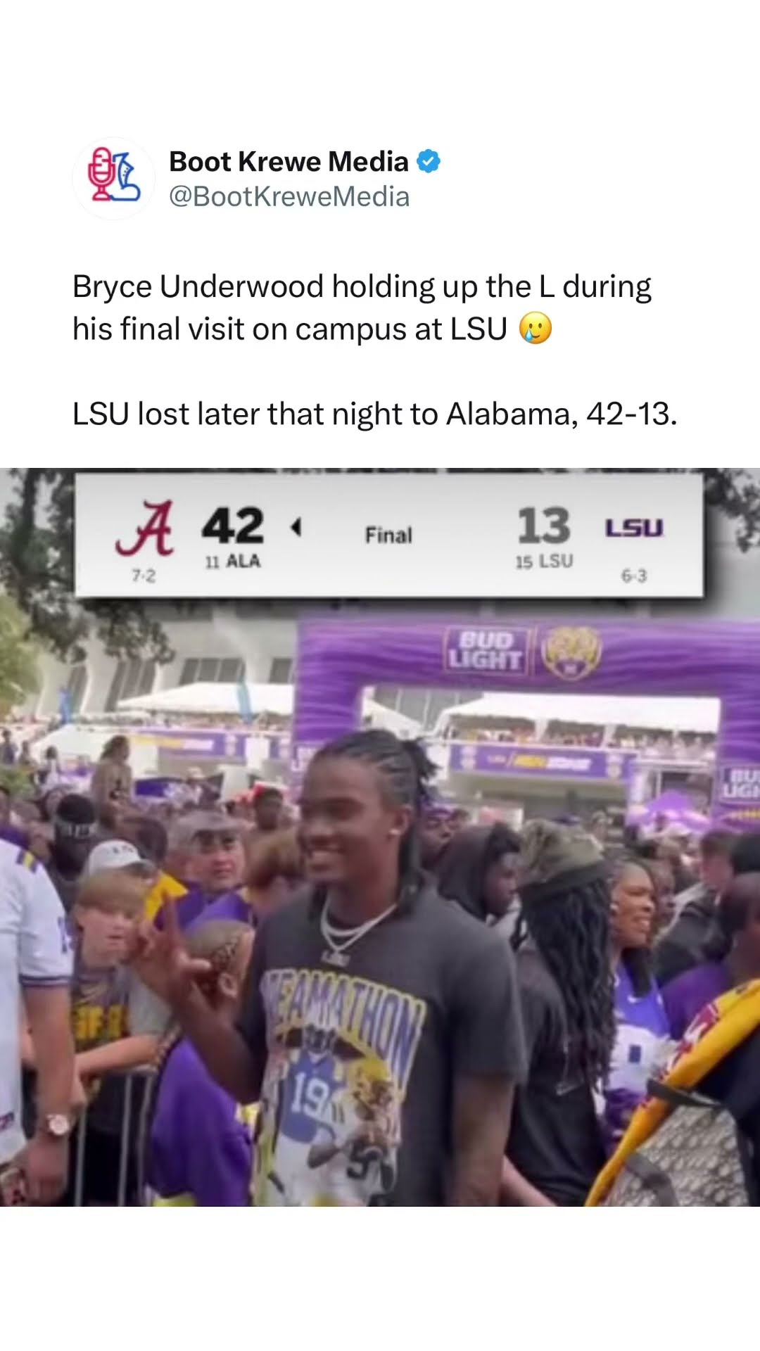 Bryce Underwood Flips Commit From LSU To Michigan