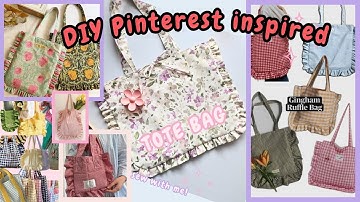 DIY Ruffle Tote Bag // Pinterest inspired Sewing + FREE  pattern #sewingtutorial #pinterestdiy