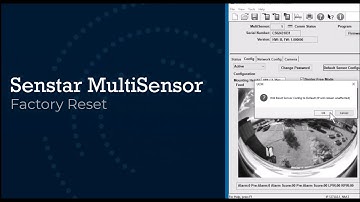 Senstar MultiSensor - Factory Reset