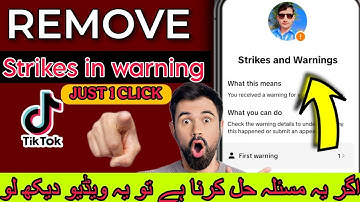 TikTok Strikes and Warnings problem fix in this Video | First warning in TikTok account |