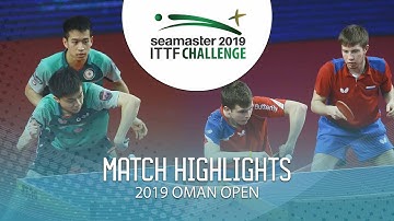 Lin Yun-Ju/Liao Cheng T. vs Denis I./Vladimir S. | 2019 ITTF Challenge Oman Open Highlights (Final)