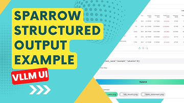 Structured Output Example with Sparrow UI Shell