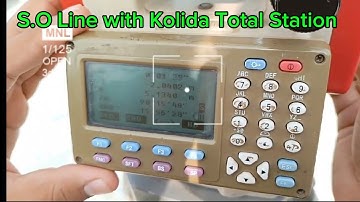 How to Use S.O Line (Stake out Line) on Kolida Total Station#totalstation #kolida