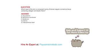 Which Layer Of The Skin Is Composed Mainly Of Dense Irregular Connective Tissue Containing ...
