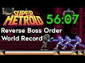 Super metroid  reverse boss order  5607 world record