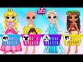 Princess Peach, Elsa, Ariel, Belle and other Princesses Clothes Switch up - DIY Arts &amp; Paper Crafts