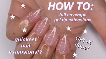 FULL COVERAGE gel tip nail extension tutorial!