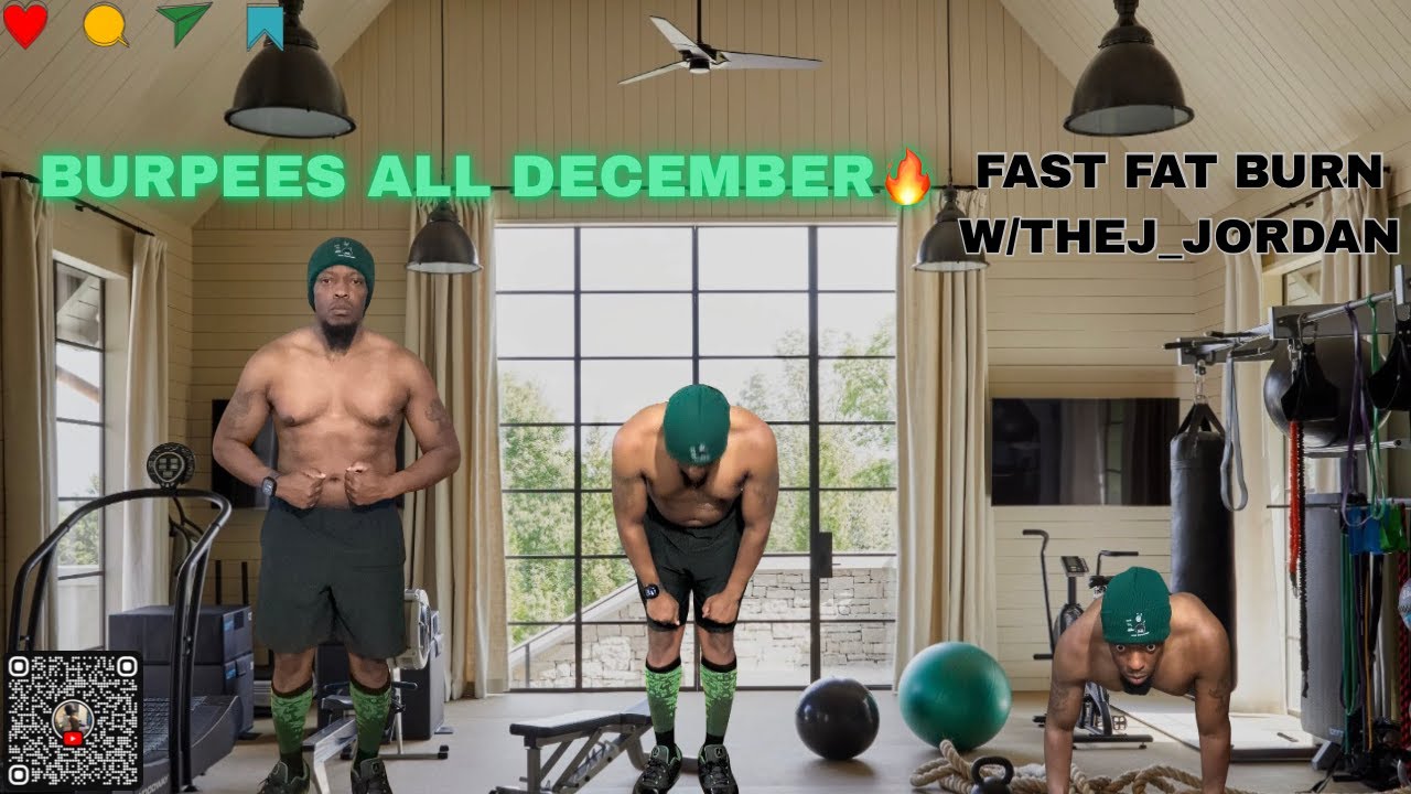 Burpees All December 🔥 Fast Fat Burn w/ TheJ Jordan!