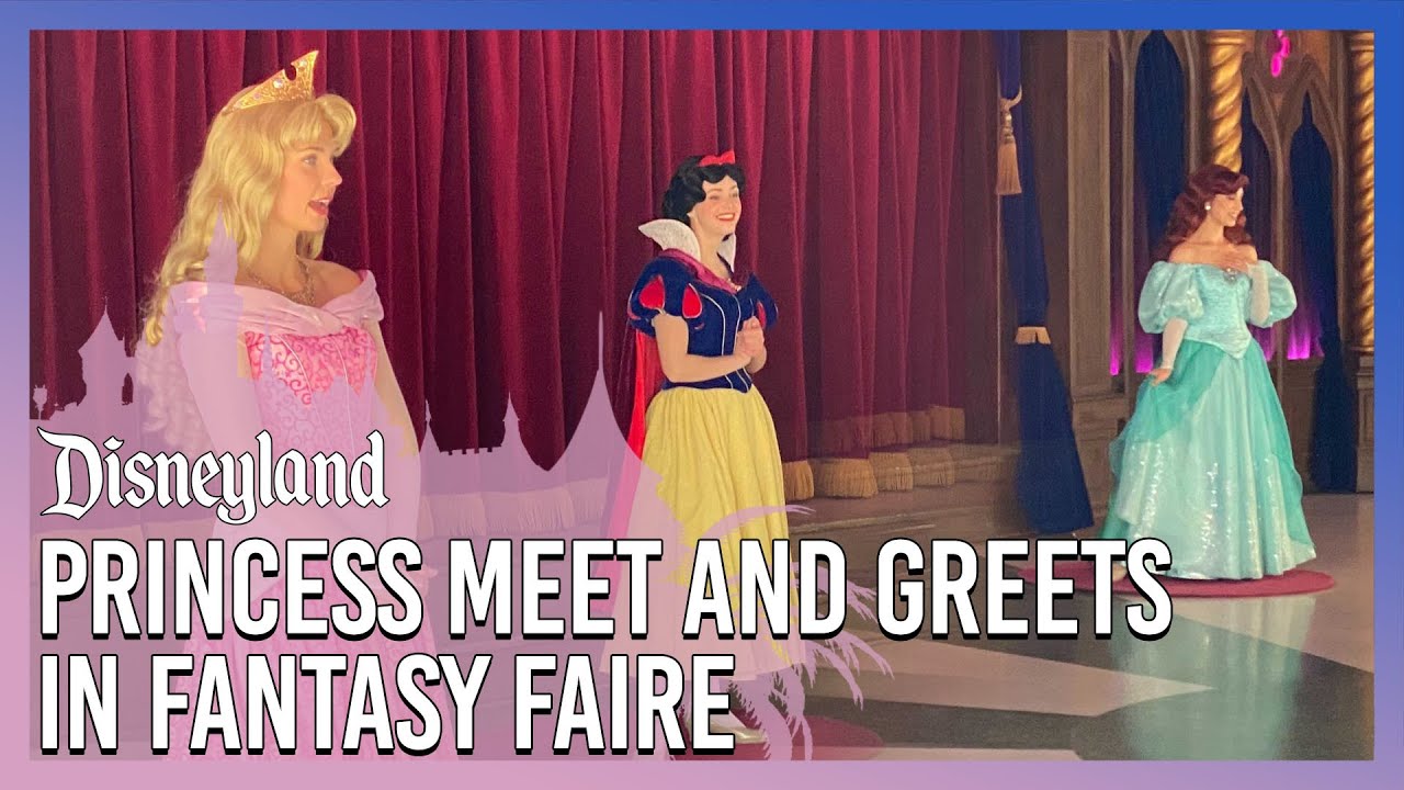 Distanced Princess Meet and Greets in Fantasy Faire at Disneyland - YouTube