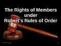 Your Rights under Robert's Rules of Order