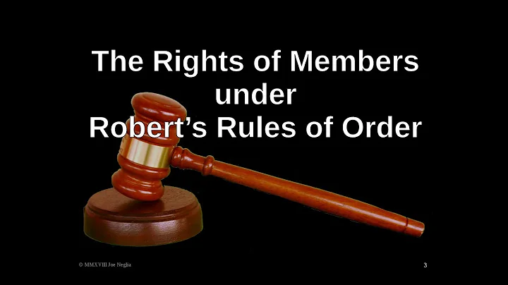 Your Rights under Robert's Rules of Order