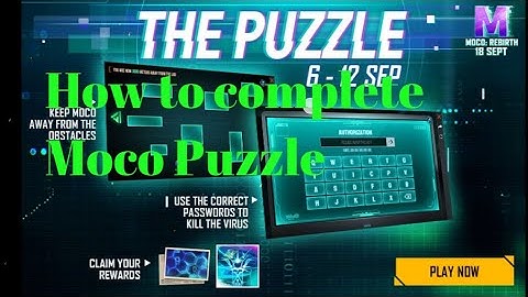 How to complete Moco Puzzle. step by step  #free fire moco event