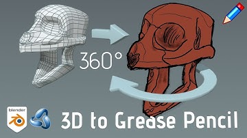 Using Box Modeling for 3D Grease Pencil Drawings