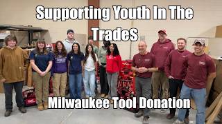 Rob and Crew Present Minuteman Tech With  Milwaukee Tool Donation