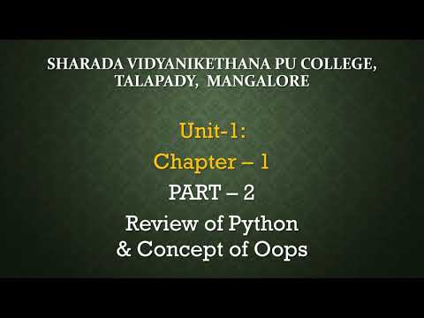 Chapter 1 Review of Python Part 2 By Mr Rohith - YouTube