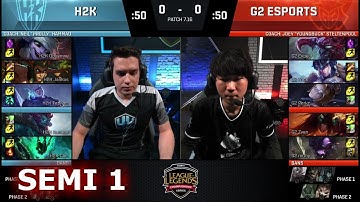 H2K Gaming vs G2 eSports | Game 1 Semi Finals S7 EU LCS Summer 2017 Play-Offs | H2K vs G2 G1