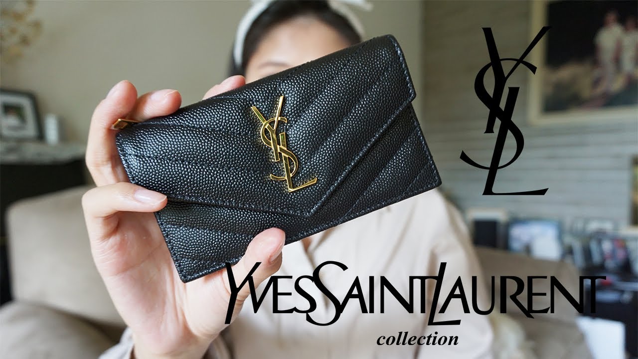 AUTHENTIC YSL CASSANDRE FRAGMENTS FLAP CARD CASE REVIEW & UNBOXING 