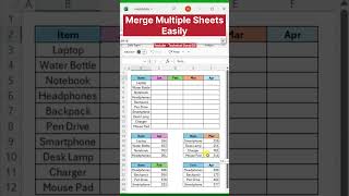 Computer 🖥️ Shortcut Key For Merge Multiple Sheets Easily #map