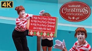 Megan the Mime 4K (SeaWorld Orlando) Christmas Celebration - 10 DEC 2023