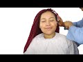 BOX BRAIDING LONDON UK |HOW TO BRAID| RED BRAIDING HAIR |MOBILE AFRO HAIRDRESSES UK| BG #boxbraiding