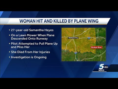 Idabel woman hit, killed by airplane wing as she was riding a lawn mower
