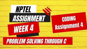 NPTEL Problem solving through C | Coding Assignment WEEK 4 QUIZ solutions| July 2023|