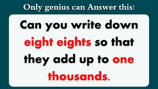 'Only Genius Can Solve These 9 Tricky Riddles | Mind blowing fun