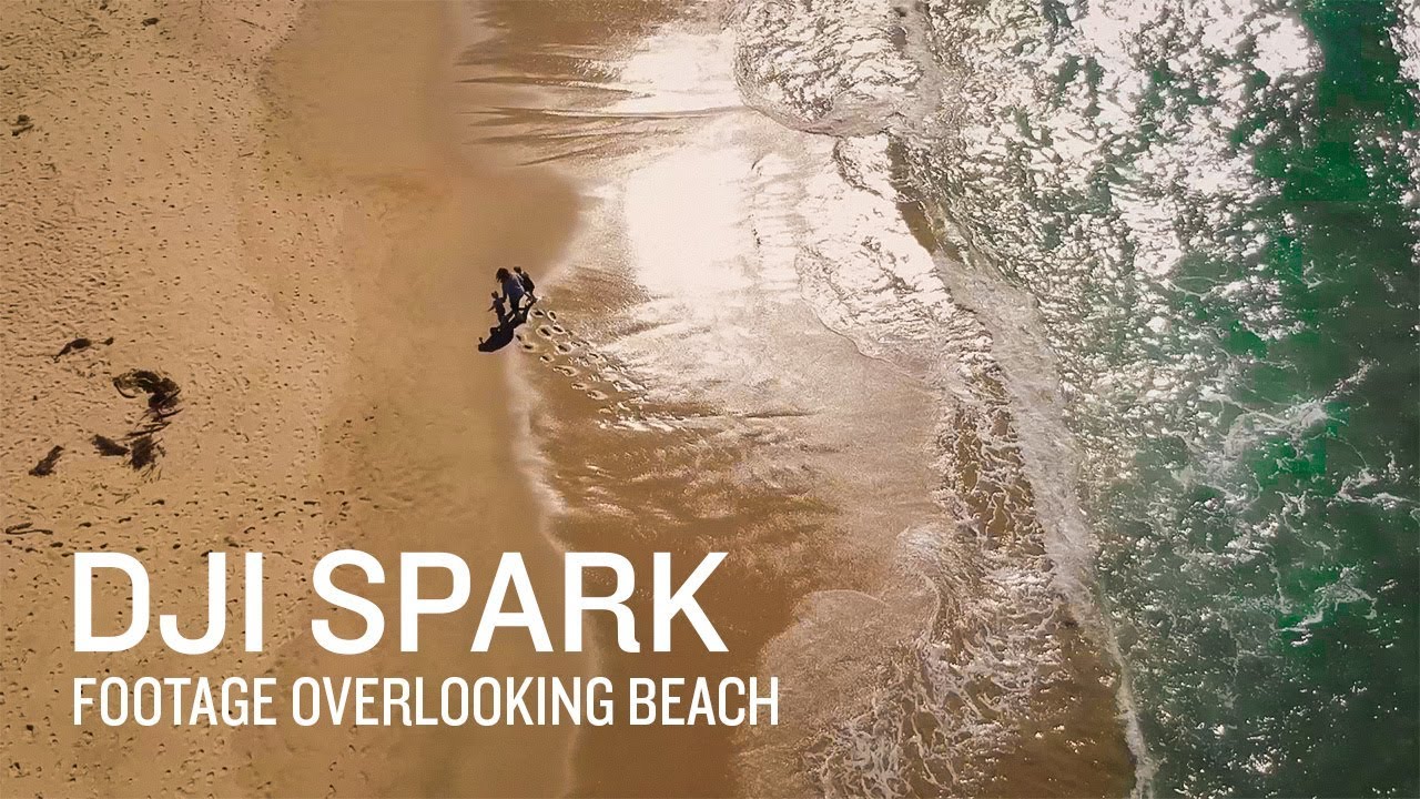 DJI Spark Footage Overlooking Beach in - YouTube