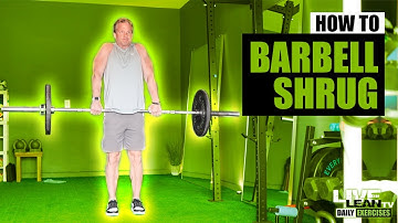 How To Do A STANDING BARBELL SHRUG | Exercise Demonstration Video and Guide