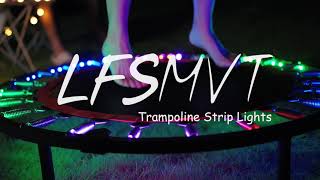 Mini Trampoline lights up，DIY LED Strip Lights for 35-45 inch Mini Trampoline