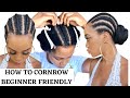 🔥 HOW TO CORNROW YOUR OWN HAIR FOR BEGINNERS / Step By Step TUTORIAL /Protective Style / Tupo1