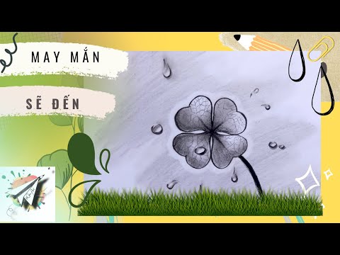 Video Cách Vẽ Cỏ Bốn Lá | Vẽ Cỏ May Mắn Bằng Chì | Chuu Art... - youtube