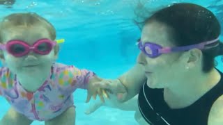 Baby Swimming Underwater 21 Months